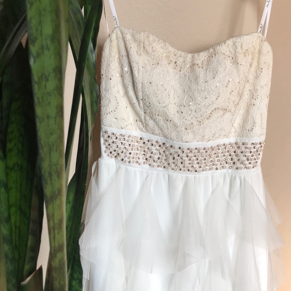 Papaya Mini Ruffle Dress